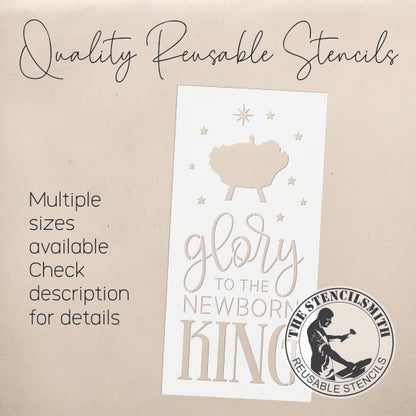 10277 Glory To The Newborn King Stencil - The Stencilsmith