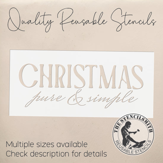 10278 Christmas Pure & Simple Stencil - The Stencilsmith