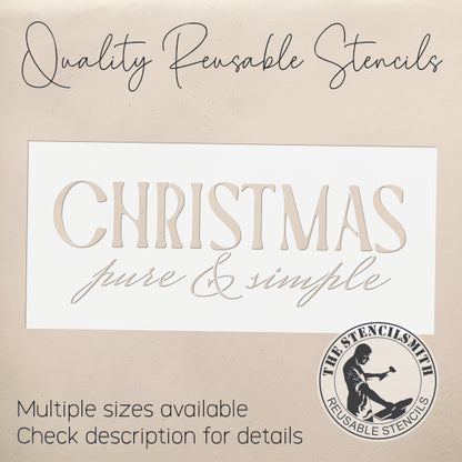 10278 Christmas Pure & Simple Stencil - The Stencilsmith