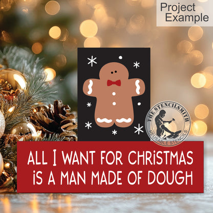 10281 All I Want Gingerbread Block Stencil Set