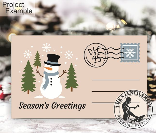 10282 Christmas Postcard Stencils