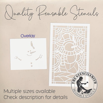 10283 Snowman Stained Glass Stencil - The Stencilsmith