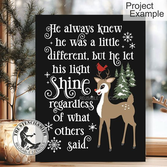 10284 He Always Knew Rudolph Stencil