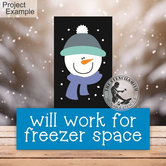 10286 Will Work For Snowman Block Stencil Set