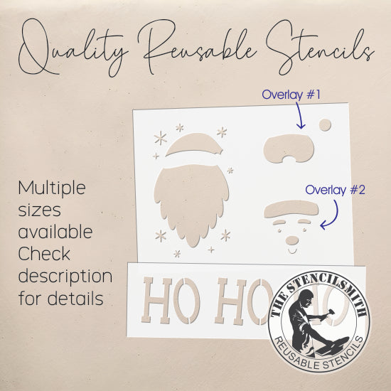 10287 Ho Ho Ho Santa Block Stencil Set - The Stencilsmith