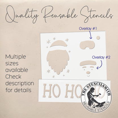 10287 Ho Ho Ho Santa Block Stencil Set - The Stencilsmith