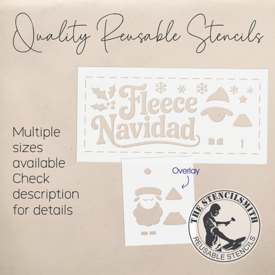 10289 Fleece Navidad Sheep Stencil - The Stencilsmith