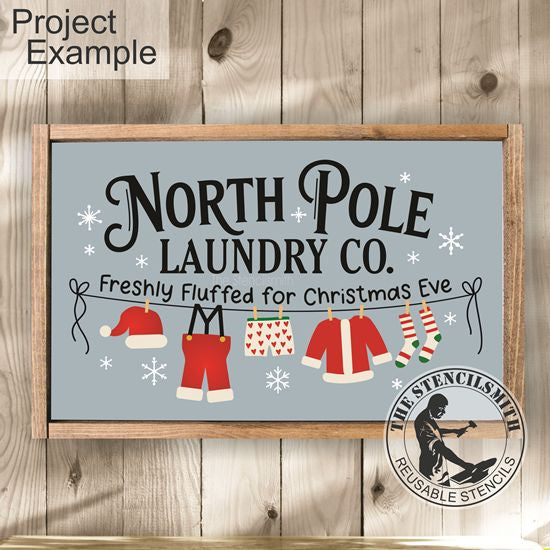 10290 North Pole Laundry Co. Stencil - The Stencilsmith
