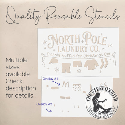 10290 North Pole Laundry Co. Stencil - The Stencilsmith
