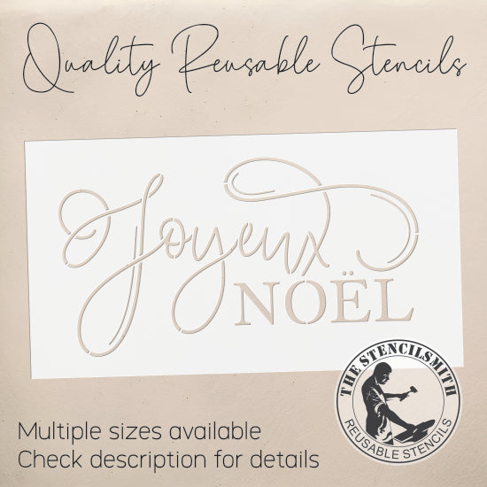 10292 Joyeux Noel Stencil - The Stencilsmith