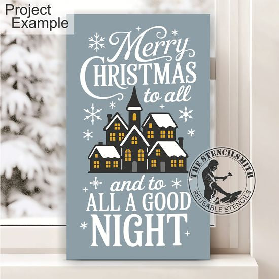 10296 Merry Christmas To All Stencil