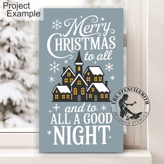 10296 Merry Christmas To All Stencil