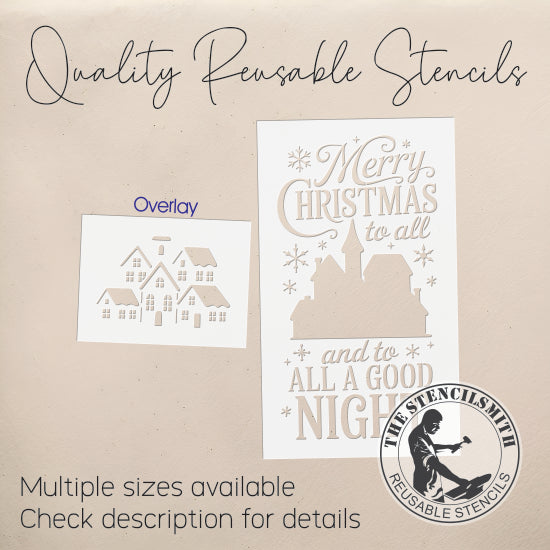 10296 Merry Christmas To All Stencil - The Stencilsmith