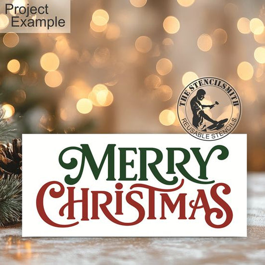10298 Merry Christmas Stencil