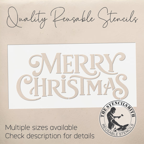 10298 Merry Christmas Stencil - The Stencilsmith