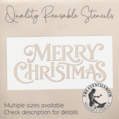 10298 Merry Christmas Stencil - The Stencilsmith