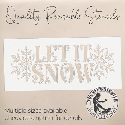 10301 Let It Snow Stencil - The Stencilsmith