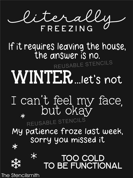 10303 Winter Humor Collection Stencil