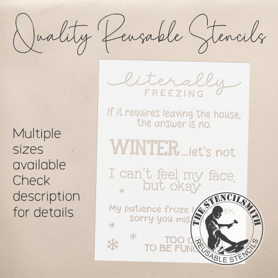10303 Winter Humor Collection Stencil - The Stencilsmith