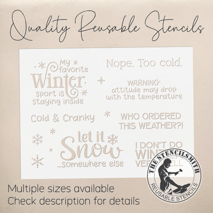 10304 Winter Humor Collection Stencil - The Stencilsmith