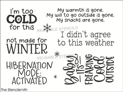 10305 Winter Humor Collection Stencil