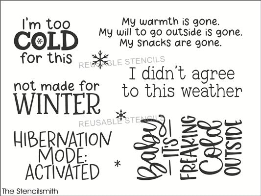 10305 Winter Humor Collection Stencil