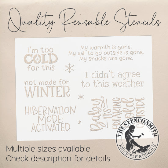 10305 Winter Humor Collection Stencil - The Stencilsmith