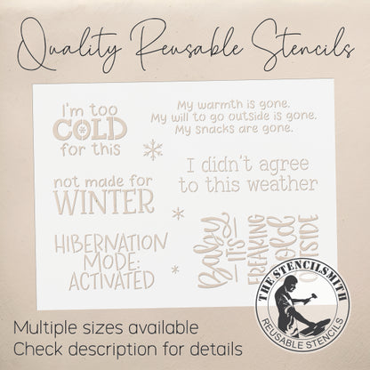 10305 Winter Humor Collection Stencil - The Stencilsmith