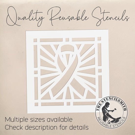 10307 Ribbon Stained Glass Stencil - The Stencilsmith