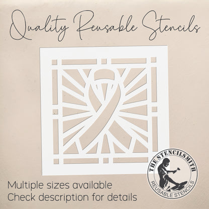 10307 Ribbon Stained Glass Stencil - The Stencilsmith