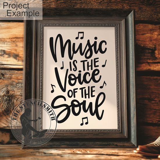 10308 Music Is The Voice Stencil