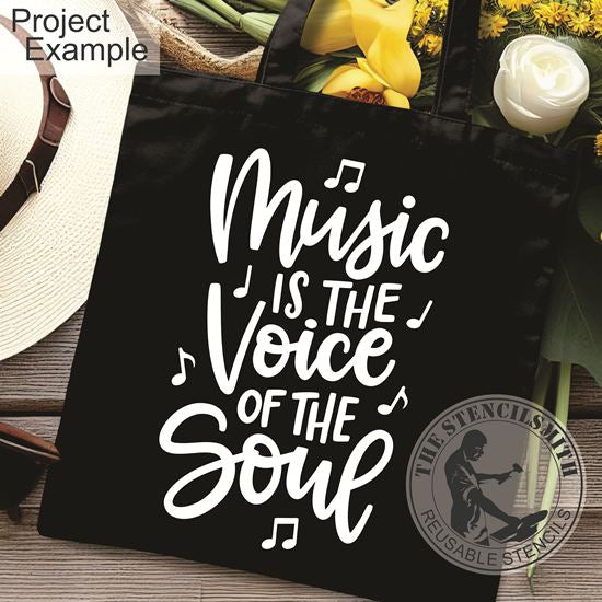 10308 Music Is The Voice Stencil