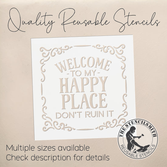 10310 This Is My Happy Place Stencil - The Stencilsmith