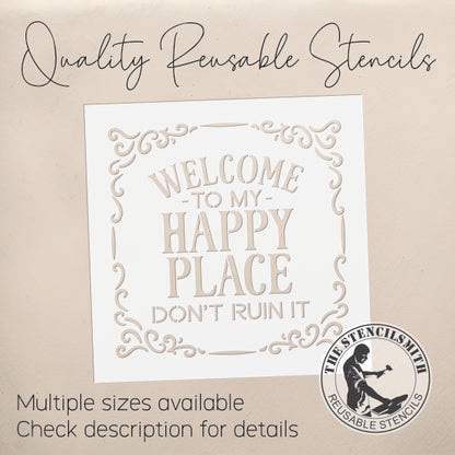 10310 This Is My Happy Place Stencil - The Stencilsmith