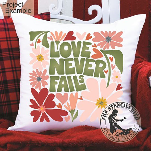 10318 Love Never Fails Stencil