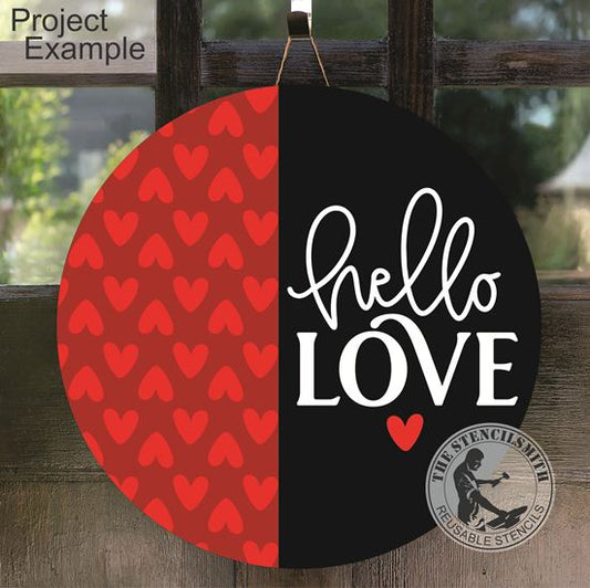 10322 Hello Love Stencil