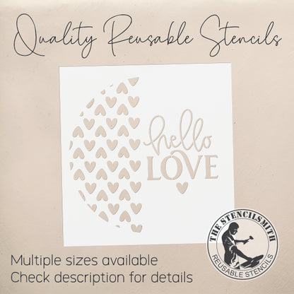 10322 Hello Love Stencil - The Stencilsmith