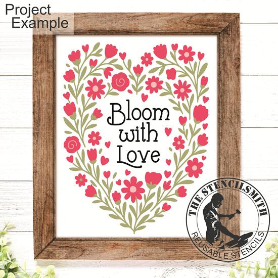 10327 Bloom With Love Stencil