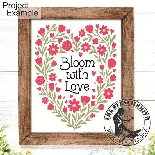 10327 Bloom With Love Stencil