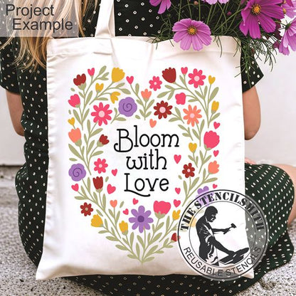 10327 Bloom With Love Stencil