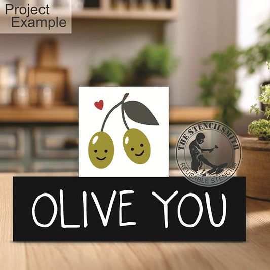 10328 Olive You Block Stencil Set