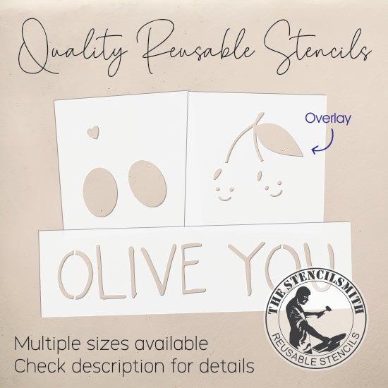 10328 Olive You Block Stencil Set - The Stencilsmith