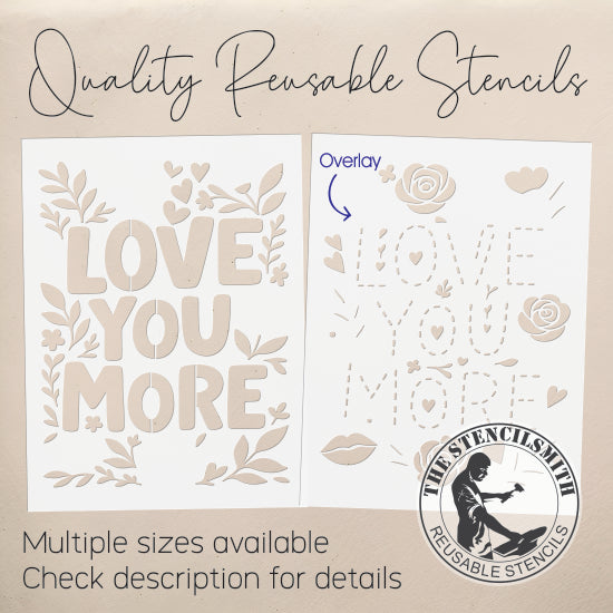 10330 Love You More Stencil - The Stencilsmith