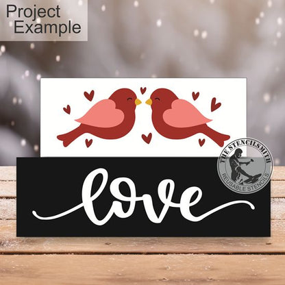 10332 Love Birds Block Stencil Set - The Stencilsmith