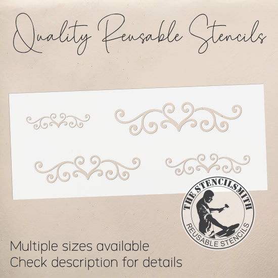 10334 Heart Decorative Borders Stencil - The Stencilsmith