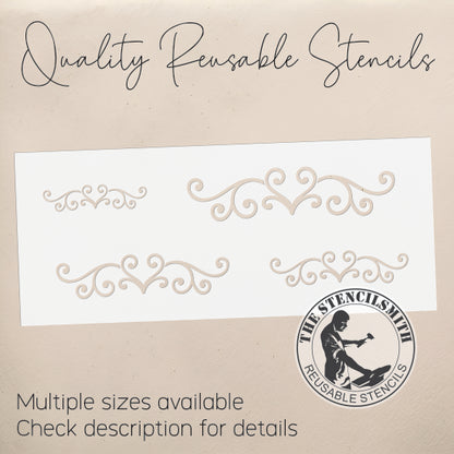10334 Heart Decorative Borders Stencil - The Stencilsmith