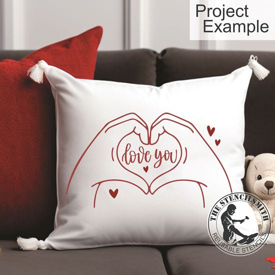 10336 Love You Heart Hands Stencil - The Stencilsmith