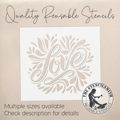 10340 Decorative Love Stencil - The Stencilsmith