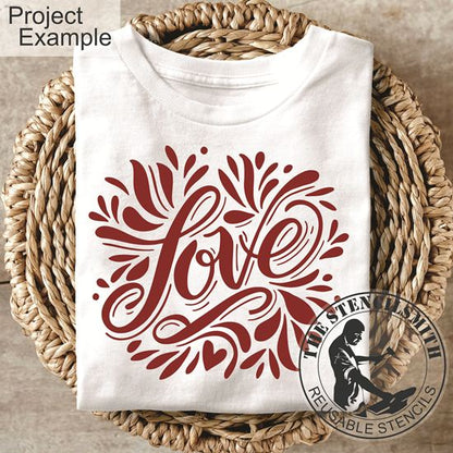10340 Decorative Love Stencil