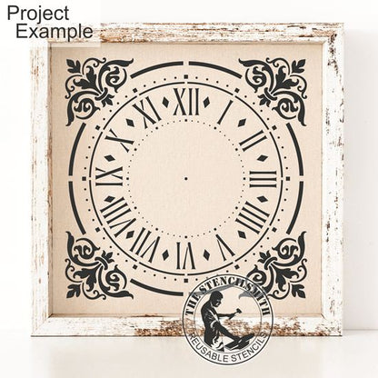 10341 Roman Numeral Clock Face Stencil